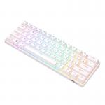 Tastatura wireless mecanica Royal Kludge RK61, RGB, Switch-uri Rosu, Bluetooth, Alb 3 - lerato.ro
