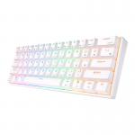 Tastatura wireless mecanica Royal Kludge RK61, RGB, Switch-uri Rosu, Bluetooth, Alb 4 - lerato.ro