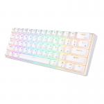 Tastatura wireless mecanica Royal Kludge RK61, RGB, Switch-uri Rosu, Bluetooth, Alb 6 - lerato.ro