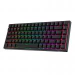 Tastatura wireless mecanica Royal Kludge RK84, RGB, Switch-uri Rosu, Bluetooth, Negru 3 - lerato.ro