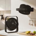 Ventilator pentru birou Rtako WD0Y6S, 3600 mAh, Negru 7 - lerato.ro
