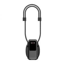 Suport magnetic pentru gat SJCAM compatibil cu camera video sport SJCAM C300, Design magnetic, Gri