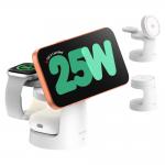 Statie de incarcare Wireless 3 in 1 SODI W108A, 25W, Compatibil MagSafe, Cablu USB-C 1.5m inclus, Lampa de noapte integrata, Alb 3 - lerato.ro