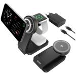Statie de incarcare Wireless 3 in 1 SODI W79 Qi2, 15W, Compatibil MagSafe, Lampa de veghe incorporata, USB-C, Negru 3 - lerato.ro