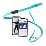 Banda elastica smart STRAFFR Medium, Lungime 2m, Rezistenta 5-15kg, Baterie reincarcabila USB-C, Conectare Bluetooth la aplicatia STRAFFR, Silicon, Cyan 4 - lerato.ro