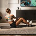 Banda elastica smart STRAFFR Medium, Lungime 2m, Rezistenta 5-15kg, Baterie reincarcabila USB-C, Conectare Bluetooth la aplicatia STRAFFR, Silicon, Cyan 9 - lerato.ro