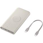 Baterie externa portabila Samsung Battery Pack, Incarcare Wireless, 10000 mAh, 25W, 2x USB-C, Cablu USB-C 20cm inclus, Bej 5 - lerato.ro