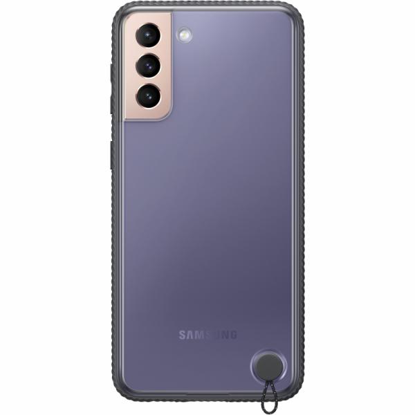 Husa Protective Cover Clear Samsung Galaxy S21 Black 1 - lerato.ro