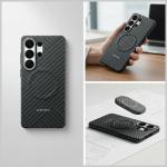 Husa Samsung Carbon Magnet cu MagSafe compatibila cu Samsung Galaxy S26 Ultra, Dark Grey 4 - lerato.ro