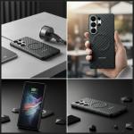 Husa Samsung Carbon Magnet cu MagSafe compatibila cu Samsung Galaxy S26 Ultra, Dark Grey 5 - lerato.ro