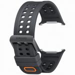 Curea din cauciuc Samsung Marine compatibila cu Samsung Galaxy Watch Ultra 2, Negru 2 - lerato.ro