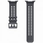 Curea din cauciuc Samsung Marine compatibila cu Samsung Galaxy Watch Ultra 2, Negru 4 - lerato.ro