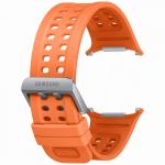 Curea din cauciuc Samsung Marine compatibila cu Samsung Galaxy Watch Ultra 2, Portocaliu 2 - lerato.ro