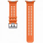 Curea din cauciuc Samsung Marine compatibila cu Samsung Galaxy Watch Ultra 2, Portocaliu 4 - lerato.ro