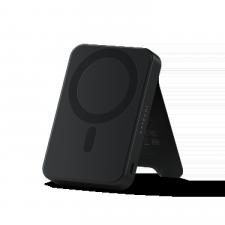 Baterie externa portabila Satechi OntheGo, 10000 mAh, Incarcare Wireless 15W, Compatibila MagSafe, Suport integrat, USB-C, Negru