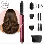 Ondulator 5-in-1 Shark FlexStyle HD456CREU, 1400W, 5 moduri de coafare, 3 trepte de caldura, 2 ondulatoare Auto-Wrap, Perie ovala, Duza concentrator, 4x cleme, Visiniu 3 - lerato.ro