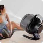 Ventilator portabil Shark FlexBreeze HydroGo FA050EU, 36W, 5 trepte de viteza, Autonomie maxima 12h, Sistem de pulverizare, Gri antracit 6 - lerato.ro