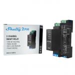 Releu WiFi, LAN si Bluetooth Shelly Pro 2PM, Contor de Energie, Din Rail, 2 canale, 25A, Negru 9 - lerato.ro