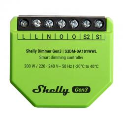 Controler Shelly Dimmer Gen3, 240V/16A, Zigbee/Matter/Bluetooth/WiFi, Verde