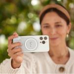 Grip ShiftCam SnapGrip Pro cu MagSafe, 5000mAh, Incarcare Wireless 15W, USB-C, Stone 6 - lerato.ro