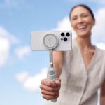 Selfie stick cu trepied ShiftCam SnapStand Mini, Compatibil MagSafe, 29.5 cm, Unghi reglabil, Stone 5 - lerato.ro