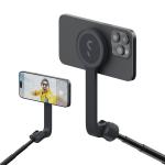 Selfie stick cu trepied ShiftCam SnapStand Selfie, MagSafe, Lungime maxima 75cm, Inclinare 200 grade, Telecomanda Bluetooth, Midnight Grey 5 - lerato.ro