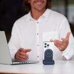 Grip ShiftCam SnapGrip Essential, Compatibil MagSafe, Rotire 180 grade, USB-C, Midnight 5 - lerato.ro