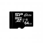 Card de memorie Silicon Power ELITE, MicroSDHX, 64GB, clasa 10, UHS-I, r/w max. 85/10 mb/s, voltaj: 2.7V - 3.6V, adaptor SD, 15 x 11 x 1 mm, 0.6g, negru 2 - lerato.ro