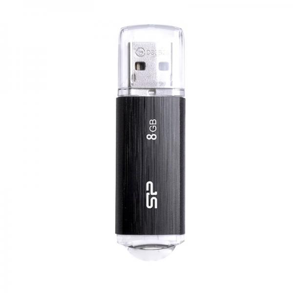 Memorie USB Flash Drive Silicon Power Ultima U02, 2.0, 8GB, plastic, 60.6 x 18.0 x 8.1 mm, 8g, negru 1 - lerato.ro