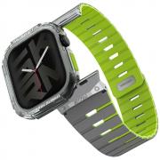 Curea si carcasa protectie Skinarma Gemini compatibila cu Apple Watch 46mm, Niteglow