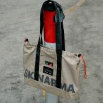 Geanta Skinarma Fardel, Waterproof, 50.5 x 11 x 38 cm, Lungime curea 18cm, 5 buzunare, Ivory 8 - lerato.ro