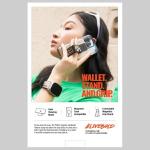 Portofel Skinarma Mirage Phaze cu MagSafe si Grip Stand, Portocaliu 6 - lerato.ro