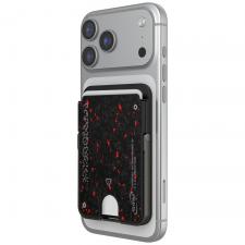 Huse universale / waterproof pentru telefoane, Portofel Skinarma Vektor cu MagSafe si Stand, Negru, lerato.ro