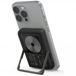 Baterie externa Skinarma Nexus Nova Magnetic Kick-Stand, 5000mAh, 20W, Incarcare Wireless, USB-C, Negru 4 - lerato.ro