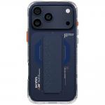 Carcasa Skinarma Haxa cu Grip Stand compatibila cu iPhone 17 Pro Max, Albastru 2 - lerato.ro