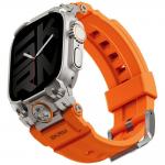 Curea din silicon Skinarma Talon compatibila cu Apple Watch Ultra 49mm, Portocaliu 2 - lerato.ro