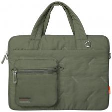 Leather Style, Geanta laptop din nylon Skinarma Jax compatibila cu laptop 14 inch, Verde, lerato.ro