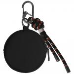 Organizator multifunctional pentru accesorii cu carabina Skinarma Jax, 	10 × 10 × 3.5 cm, Nylon, Negru 4 - lerato.ro