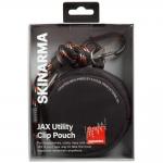 Organizator multifunctional pentru accesorii cu carabina Skinarma Jax, 	10 × 10 × 3.5 cm, Nylon, Negru 5 - lerato.ro