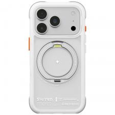 Husa Skinarma Atlas Rotating Kick Stand cu MagSafe compatibila cu iPhone 18 Pro / 17 Pro, Alb