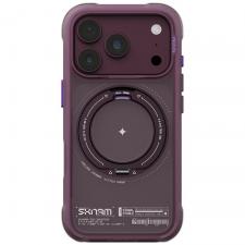 Husa Skinarma Atlas Rotating Kick Stand cu MagSafe compatibila cu iPhone 18 Pro / 17 Pro, Burgundy