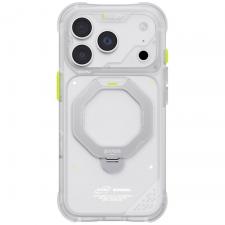 Husa Skinarma Saturn Rotating Kick Stand cu MagSafe compatibila cu iPhone 18 Pro / 17 Pro, Frost