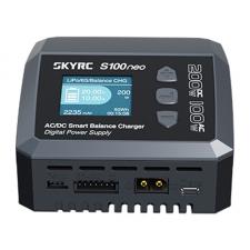 Camere video/foto si accesorii, Statie de incarcare SkyRC S100neo pentru bateriile LiPo / LiHV / LiIon / NiMH / NiCd / Pb, 100W AC / 200W DC, 12A, Display LCD, Gri, lerato.ro