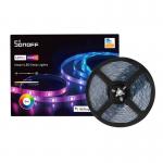 Banda LED Smart Sonoff L3 Pro, RGBIC, 5m, WiFi, Bluetooth, IP54, Control prin aplicatie si vocal, Cablu USB-C, Negru 2 - lerato.ro