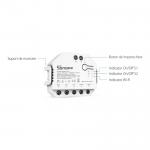  Releu Sonoff Dual R3 Lite cu 2 canale, Programari, Control vocal si prin aplicatie, WiFi, Alb