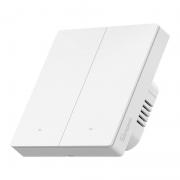 Intrerupator smart Sonoff Matter M5-2C-86W, 2 canale, Control vocal si aplicatie, WiFi, Alb