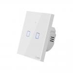 Intrerupator Smart Sonoff T1 EU TX, RF 433, 2 canale, Control vocal si prin aplicatie, Panou touch, LED, WiFi, Alb 3 - lerato.ro