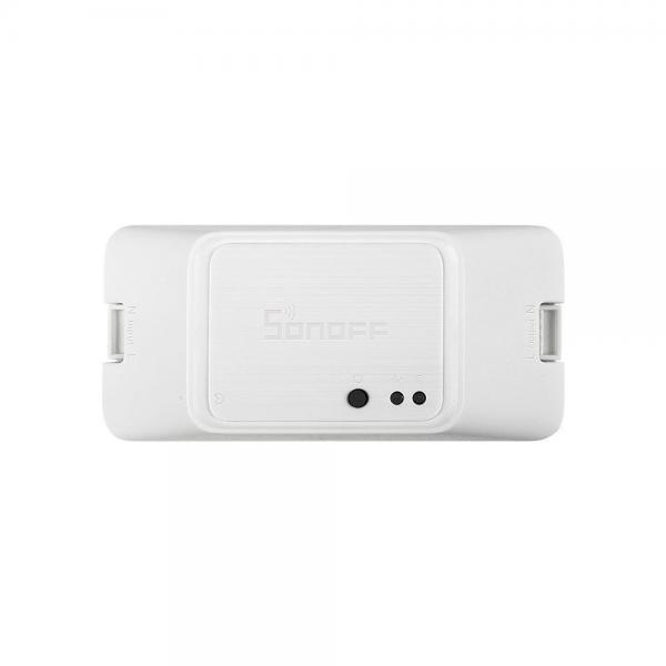 Intrerupator Smart Sonoff Basic ZBR3, Control prin aplicatie si vocal, 10A, ZigBee, Alb