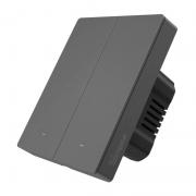 Intrerupator Smart Sonoff M5-2C-80, 2 canale, 2x 1100W, 2x 5A, Control vocal, WiFi, Negru grafit