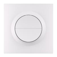 Intrerupator SONOFF MINI-ZB2GSL-E fara fir nul, 2 butoane, 2 canale, 8A, Control prin Zigbee, Wireless, Alb